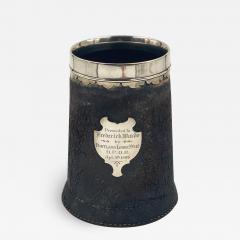 Leather Tankard with Silver Mounts American - 1738278