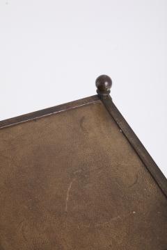 Leather Top Side Table - 4661216