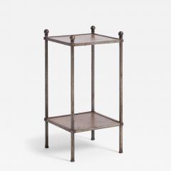 Leather Top Side Table - 4662023