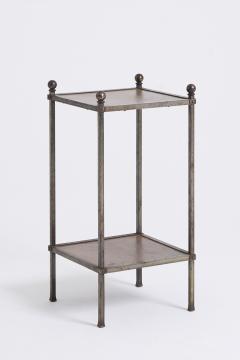 Leather Top Side Table - 4662024
