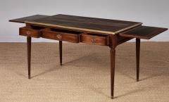 Leather Topped and Brass Trimmed Louis XVI Writing Table - 4218722