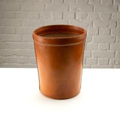 Leather Waste Paper Basket Denmark 1960s - 3891714