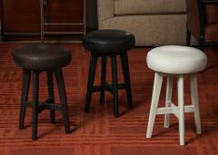 Leather Wrapped Stools - 3618677