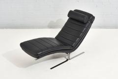 Leather and Chrome Chaise Lounge Brayton International 1970 - 2376135