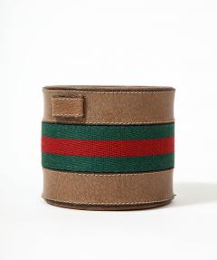 Leather and Wool Pen Holder Jar by Gucci Italy - 4047264