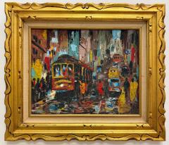 Lee Colber Abstract Lee Colber San Fransisco Street Car Oil Painting Impasto Techniques - 4507353