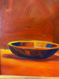 Lee Everett 1949 CUBIST CAT STATUE AND BOWL PAINTING BY LEE EVERETT - 1530218