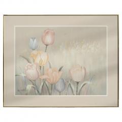 Lee Reynolds Large Scale Signed Lee Reynolds Lilies Oil Painting Mid Century Modern 1960s - 4317355