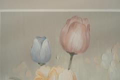 Lee Reynolds Large Scale Signed Lee Reynolds Lilies Oil Painting Mid Century Modern 1960s - 4317409