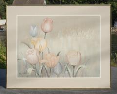 Lee Reynolds Large Scale Signed Lee Reynolds Lilies Oil Painting Mid Century Modern 1960s - 4317432