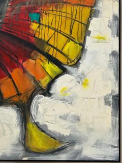 Lee Reynolds Large Vintage Lee Reynolds Abstract Butterfly Painting Framed - 3611936