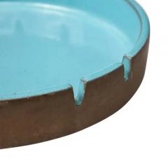 Lee Rosen Lee Rosen Design Technics Ashtray Ceramic Blue Turquoise Brown Signed - 3313194