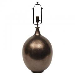 Lee Rosen Lee Rosen Design Technics Lamp Ceramic Bronze Gunmetal Glazed Signed - 3344032