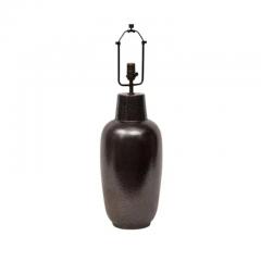 Lee Rosen Lee Rosen Design Technics Lamp Ceramic Bronze Gunmetal Glazed Signed - 3344052