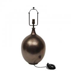 Lee Rosen Lee Rosen Design Technics Lamp Ceramic Bronze Gunmetal Glazed Signed - 3344069