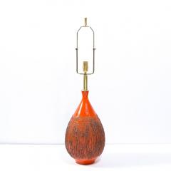 Lee Rosen Mid Century Modern Molten Red Orange Table Lamp by Lee Rosen for Design Technics - 2551094