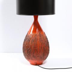 Lee Rosen Mid Century Modern Molten Red Orange Table Lamp by Lee Rosen for Design Technics - 2551102