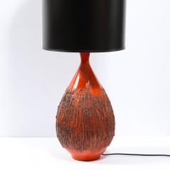 Lee Rosen Mid Century Modern Molten Red Orange Table Lamp by Lee Rosen for Design Technics - 2551107