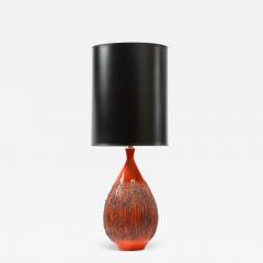 Lee Rosen Mid Century Modern Molten Red Orange Table Lamp by Lee Rosen for Design Technics - 2552547