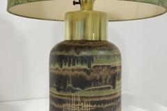 Lee Rosen Pair of Lee Rosen Ceramic and Brass Lamps - 4422594