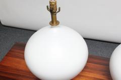 Lee Rosen Pair of Oversized White Ceramic Table Lamps by Lee Rosen for Design Technics - 2546860