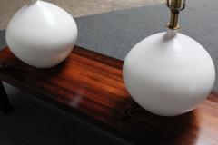 Lee Rosen Pair of Oversized White Ceramic Table Lamps by Lee Rosen for Design Technics - 2546862