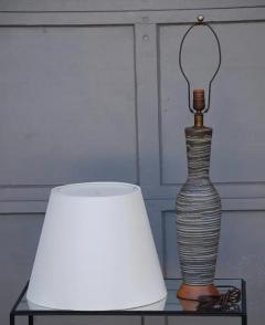 Lee Rosen Ribbed Salt Glaze Ceramic Lamp by Lee Rosen for Design Technics - 2839480