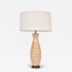 Lee Rosen Tall Lee Rosen for Design Technics Citrus Banded Ceramic Table Lamp C 1950s - 1686613