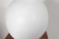 Lee Rosen Vintage White Stippled Ceramic Orb Table Lamp by Lee Rosen for Design Technics - 4543188