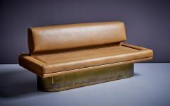 Leena Kolinen Sofa in Light Brown Faux Leather Finland 1960s - 3227718