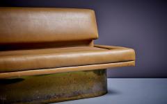 Leena Kolinen Sofa in Light Brown Faux Leather Finland 1960s - 3227719