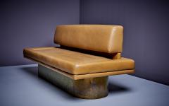 Leena Kolinen Sofa in Light Brown Faux Leather Finland 1960s - 3227724
