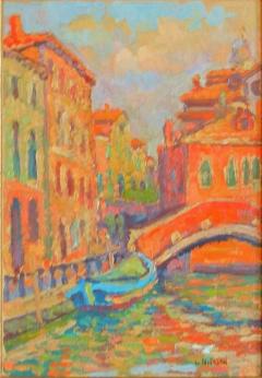 Leif Nilsson Venice I by American Impressionist Leif Nilsson Oil Paint on Panel - 2199994