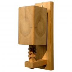 Leif Wikner Swedish Modern Pine Wall Sconce Sweden 1970s - 4636299