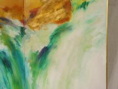 Lenn Kanenson Abstract Screen Painting Waterfall by Lenn Kanenson - 2797157