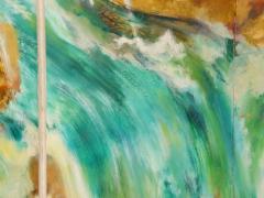 Lenn Kanenson Abstract Screen Painting Waterfall by Lenn Kanenson - 2797158