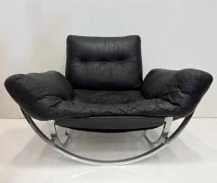 Lennart Bender Space Age Lennart Bender Chrome and Leather Lounge Chair Apollo  - 4522954