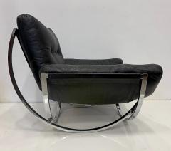 Lennart Bender Space Age Lennart Bender Chrome and Leather Lounge Chair Apollo  - 4523014
