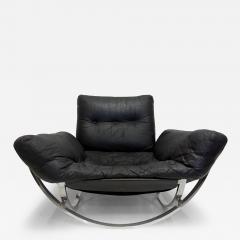 Lennart Bender Space Age Lennart Bender Chrome and Leather Lounge Chair Apollo  - 4523181
