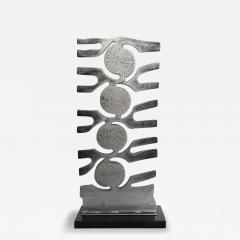 Leo Amino 1980s Vintage Forged Brutalist Abstract Stainless Sculpture Style of Leo Amino - 4490952