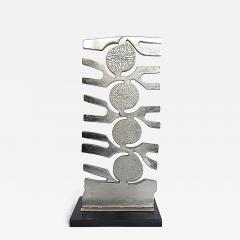 Leo Amino 1980s Vintage Forged Brutalist Abstract Stainless Sculpture Style of Leo Amino - 4615354