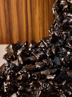 Leo Nataf Pair of Sculptural Glazed Ceramic and Lava RockTable Lamps by Leo Nataf - 4693117