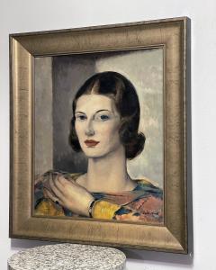 Leon Abraham Kroll Portrait of an Elegant Young Woman in Warm Grays and Soft Ochers - 2198062