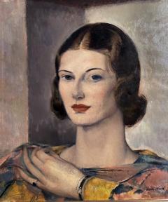 Leon Abraham Kroll Portrait of an Elegant Young Woman in Warm Grays and Soft Ochers - 2198063