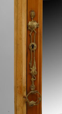 Leon Benouville French Art Nouveau Maple and Inlaid Armoire Cabinet - 465211