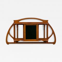 Leon Benouville Leon Benouville French Openwork Wood and Textured Glass Hanging Bar Cabinet - 4307208
