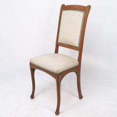 Leon Benouville Leon Benouville an Art Nouveau Oak Desk or Side Chair with Subtle Organic Lines - 4236431