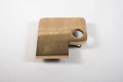 Leon Calderi 1970s polished bronze abstract sconces attributed to Leon Calderi - 2945570