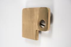 Leon Calderi 1970s polished bronze abstract sconces attributed to Leon Calderi - 2945572