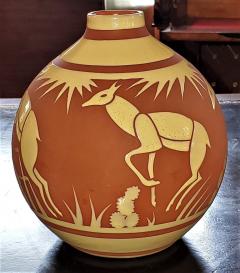 Leon Delfant Rare Art Deco BFK Leon Delfant Deer Vase - 2021799